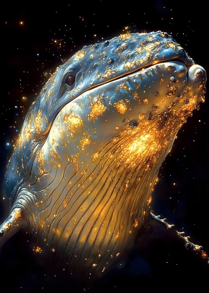 Golden Whale in Space