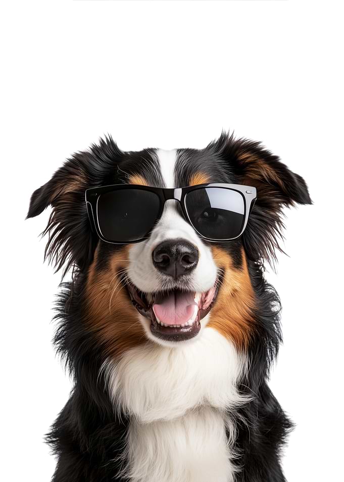 Cool Australian Shepherd in Sunglasses