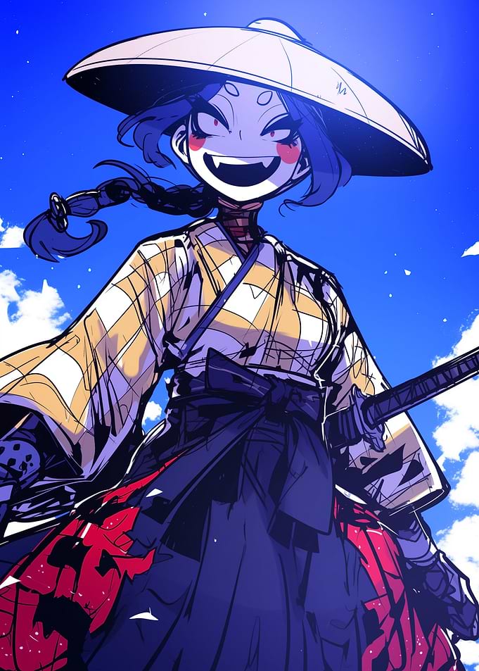 Smiling Samurai Girl