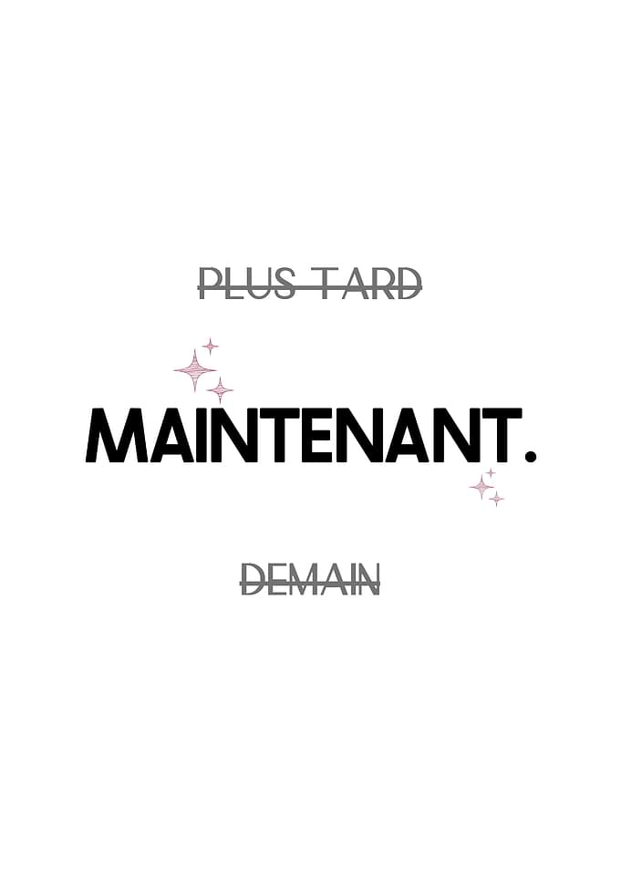 Fais le maintenant (Do it now) : poster minimaliste