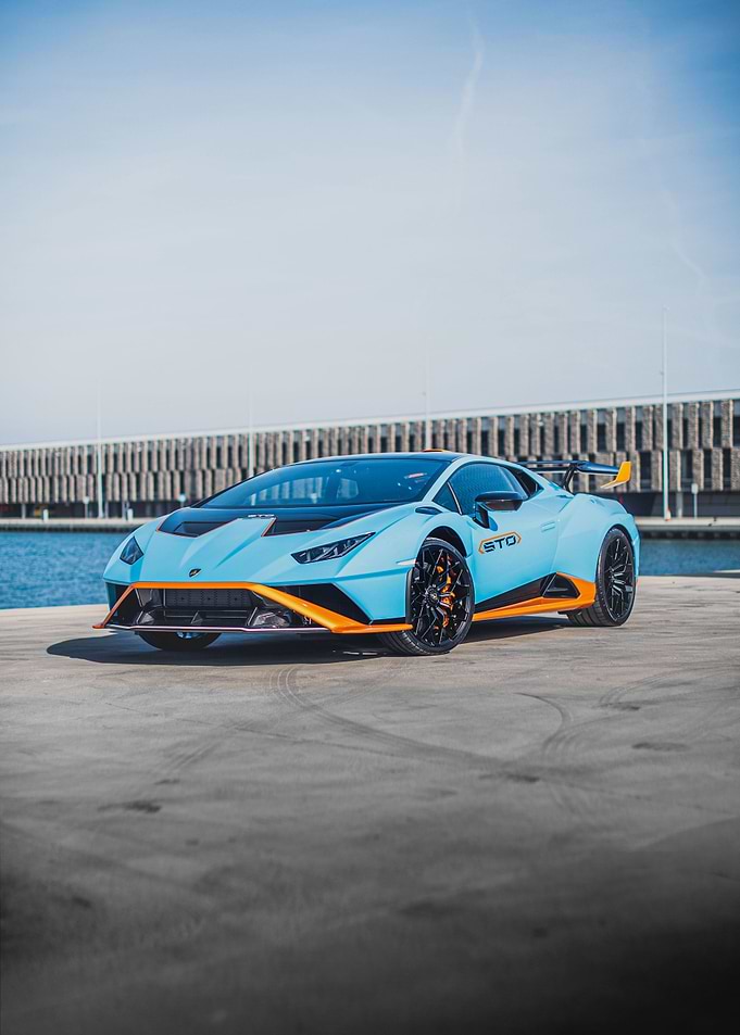 Blue Lamborghini STO