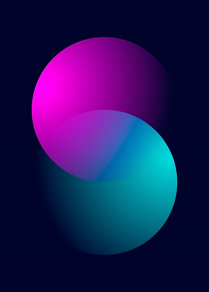 Interwoven Realms — Abstract Gradient Shapes