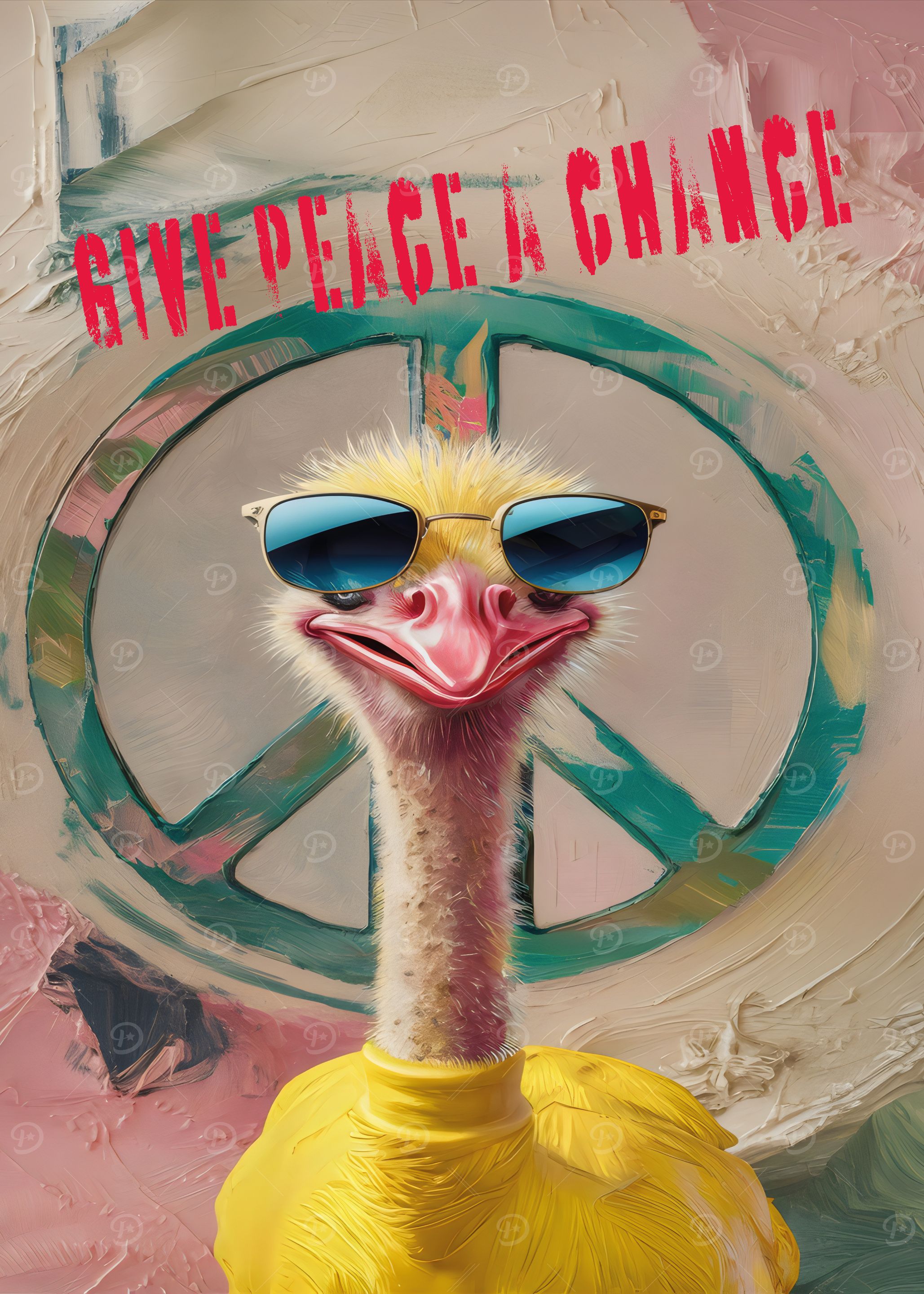 Ostrich Peace Sign