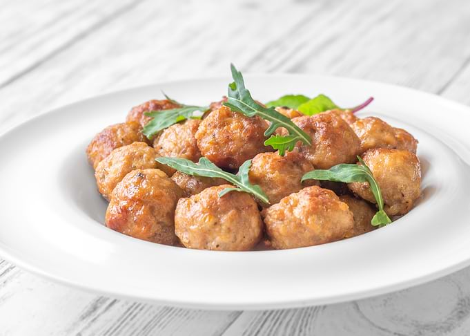 Meatballs with Arugula
