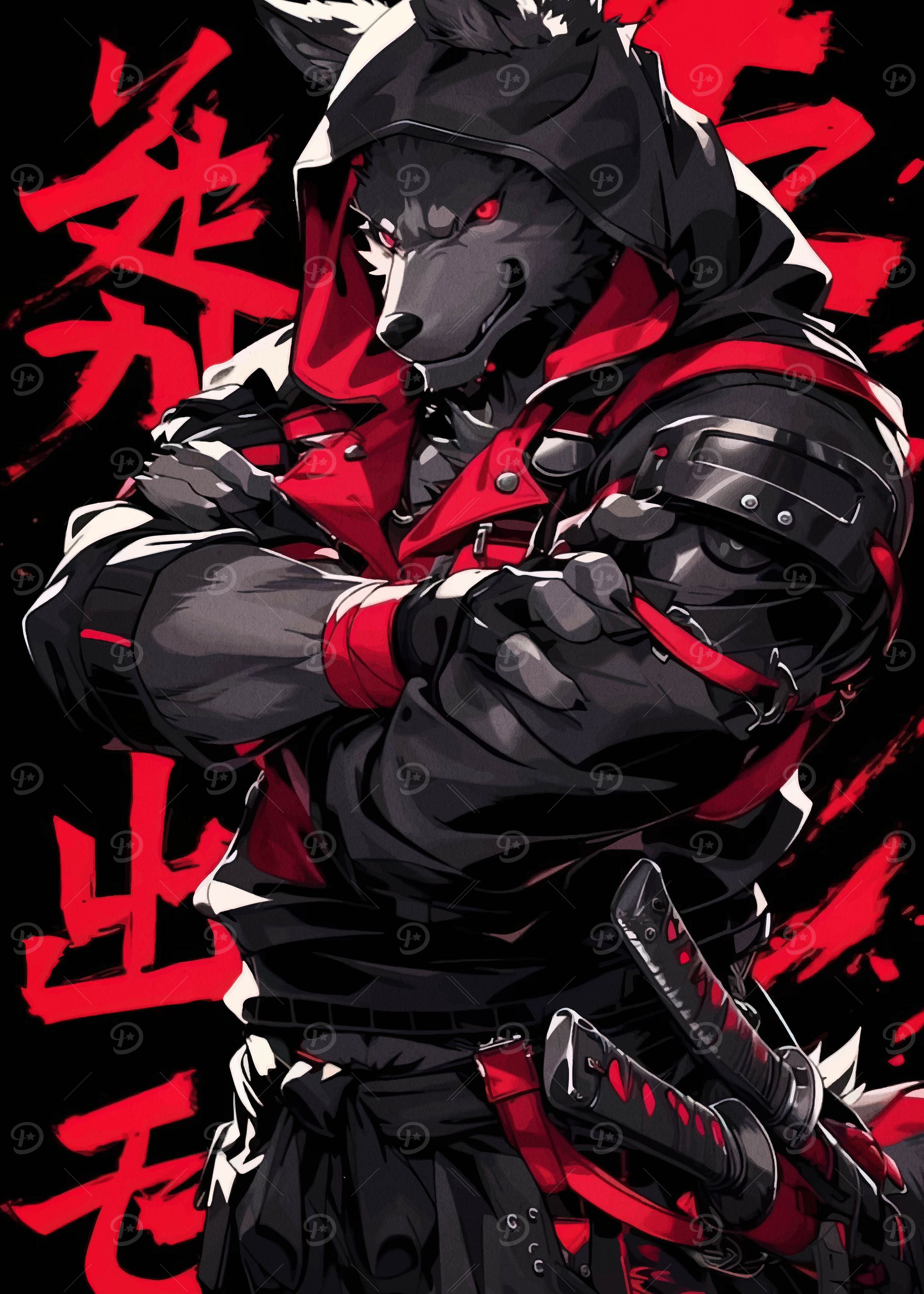 Wolf Warrior Anime Art