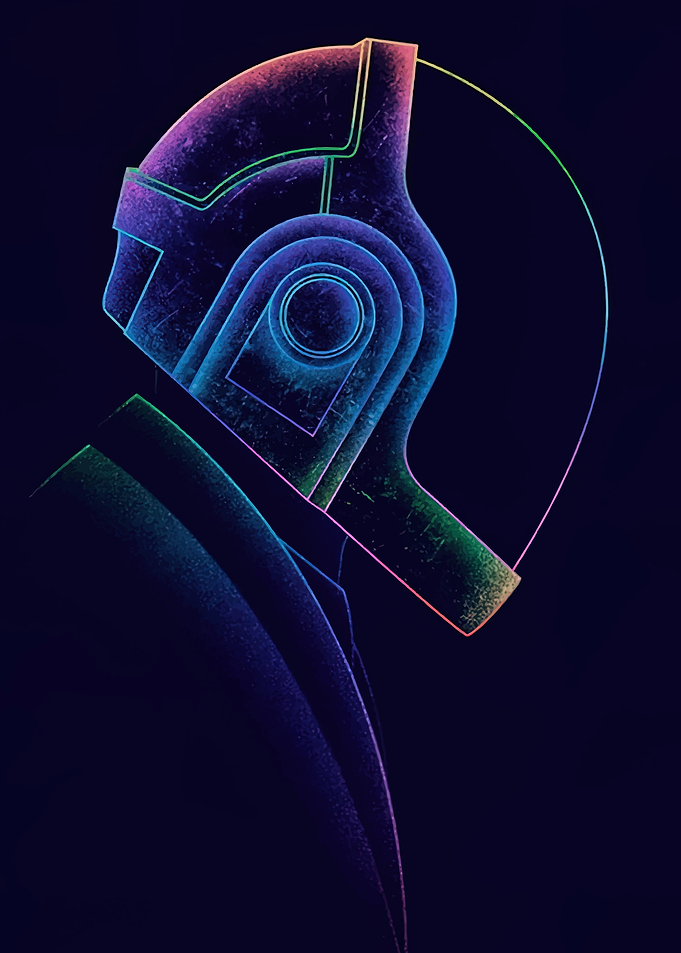 Daft Punk Helmet Art