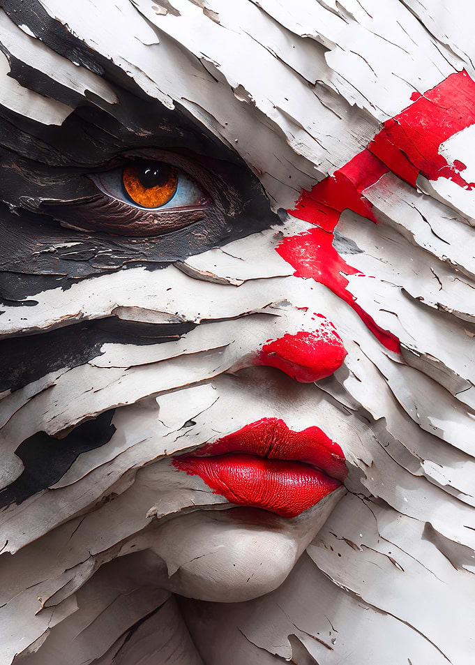 Peeling Face Art