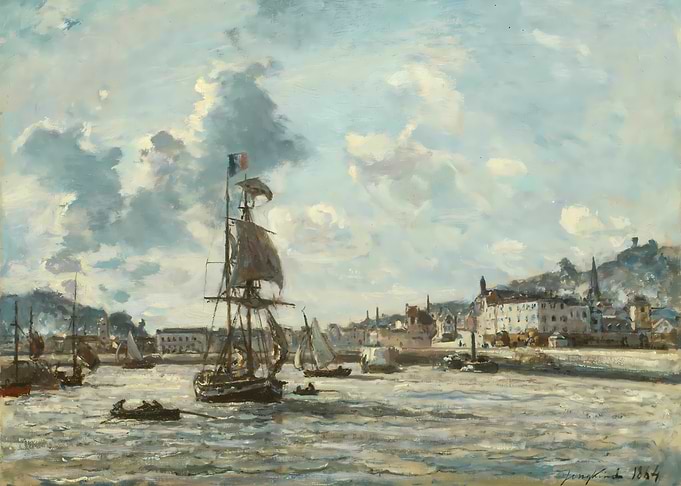 Sailing Ships in Harbor