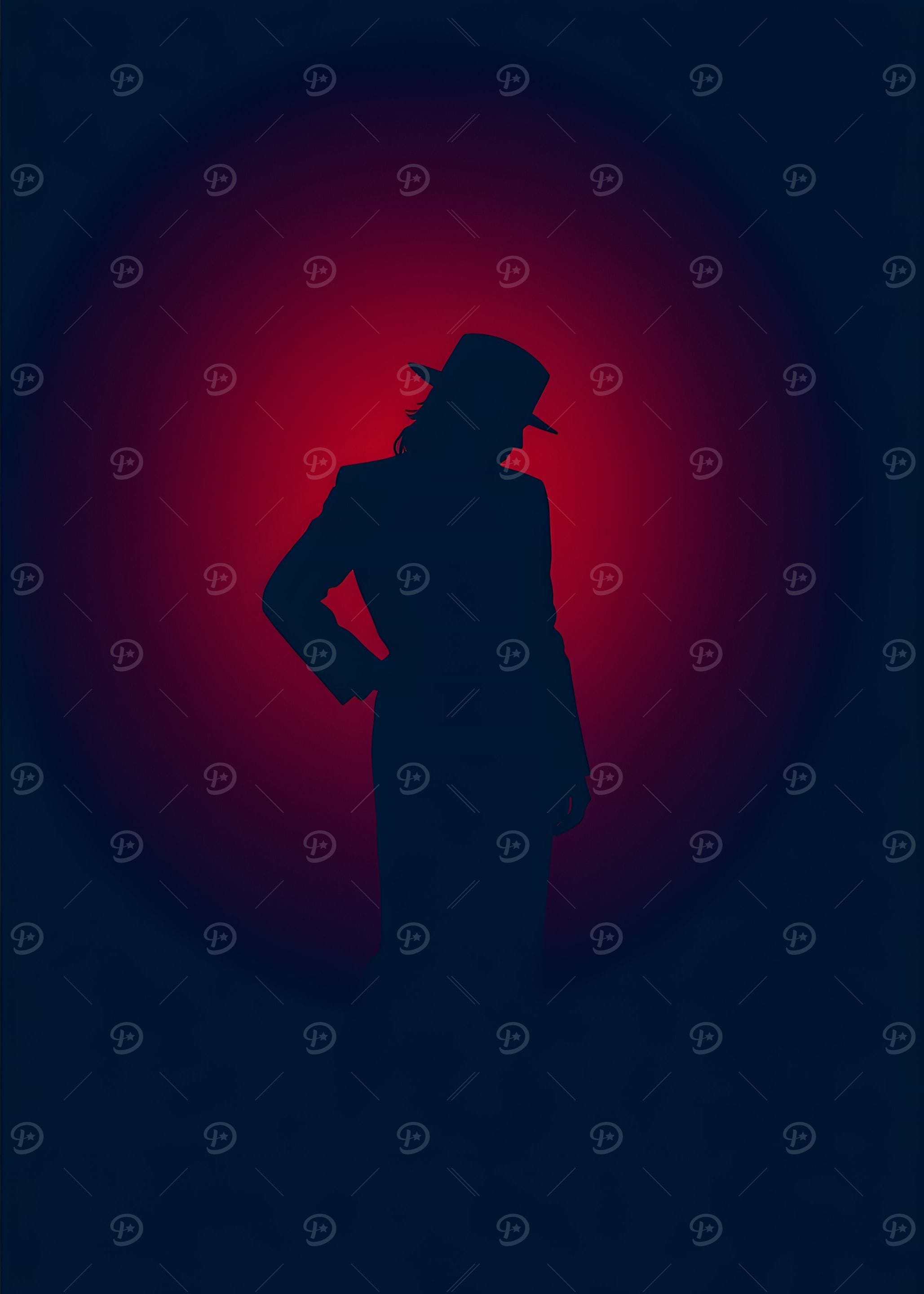 Silhouette in Red Light