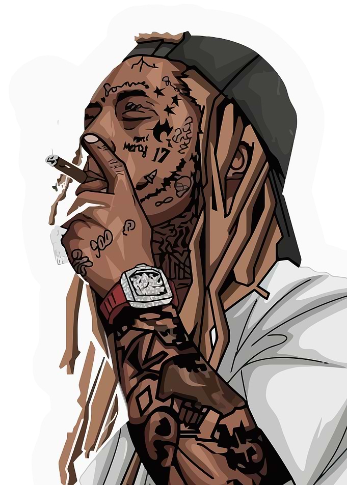 Lil Wayne Cartoon Illustration