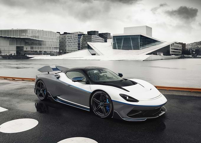 White Sports Car in City