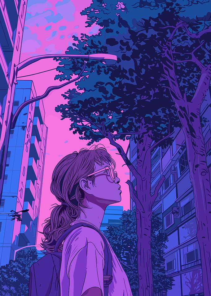 Girl in Cityscape