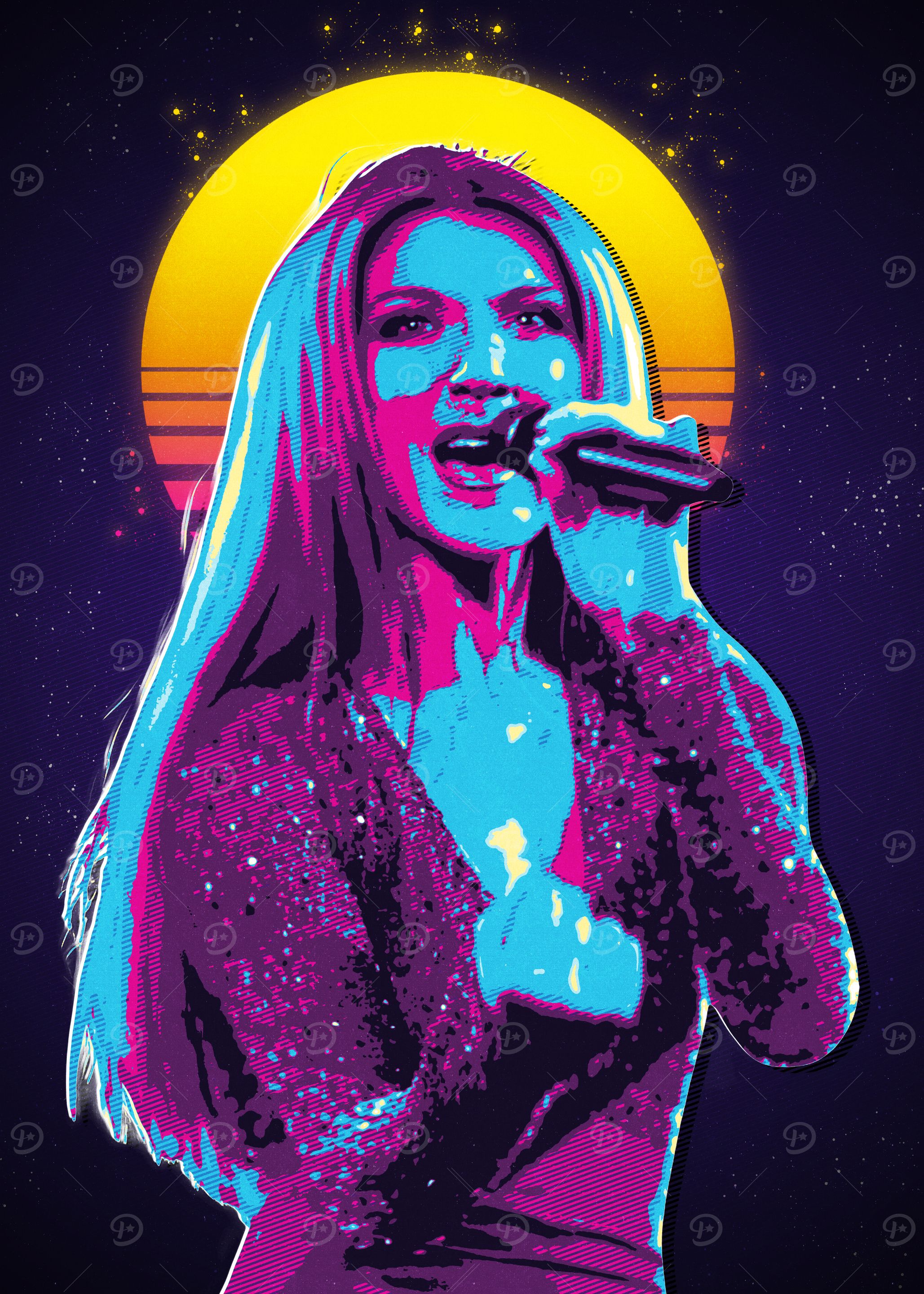Celine Dion Retro Pop Art