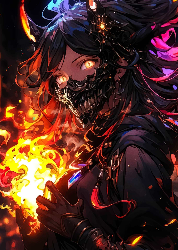 Fiery Anime Girl