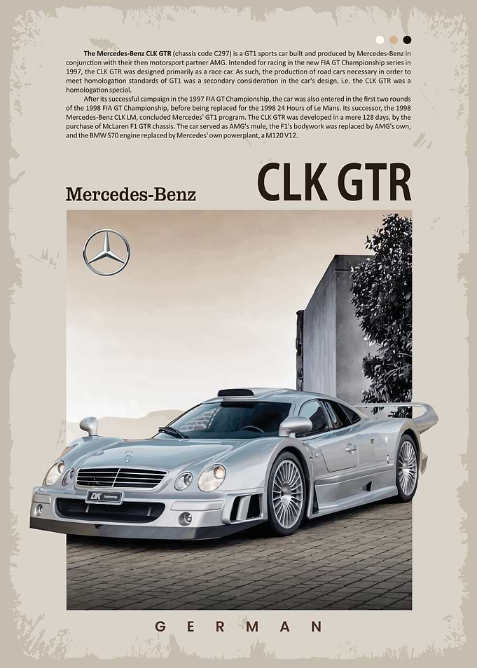 Mercedes-Benz CLK GTR Poster