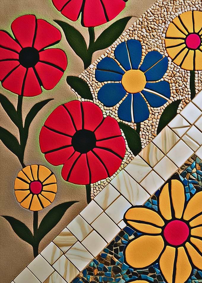 Mosaic Flower Art