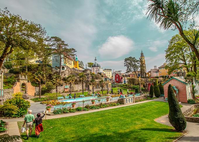 Portmeirion is a folly tourist village in Gwynedd, North Wales