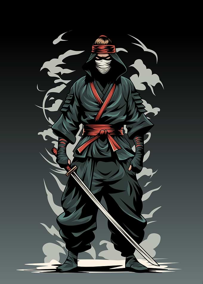 Ninja Warrior Illustration