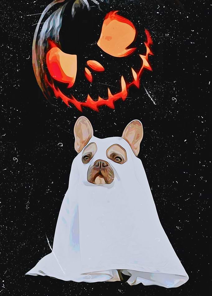 Halloween dog ghost