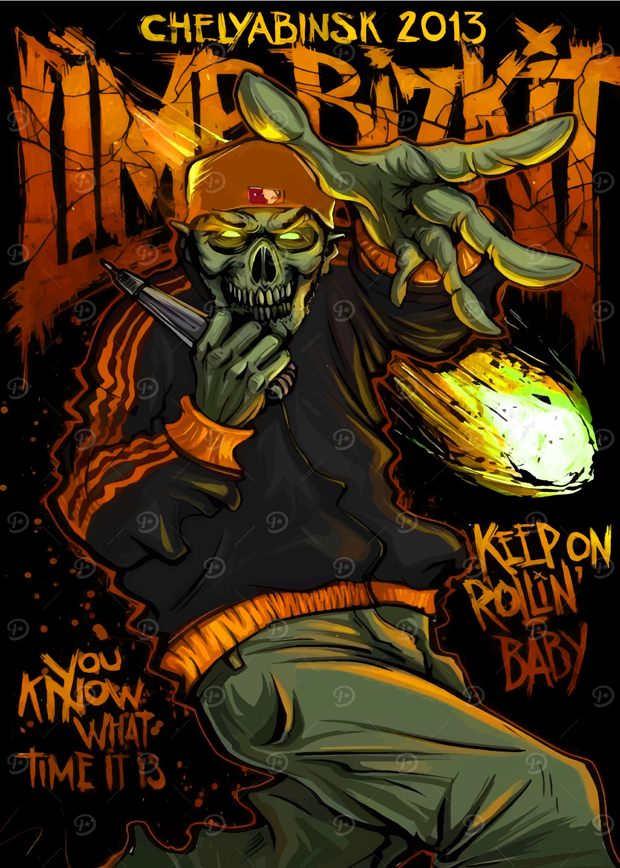 Zombie Rapper Illustration