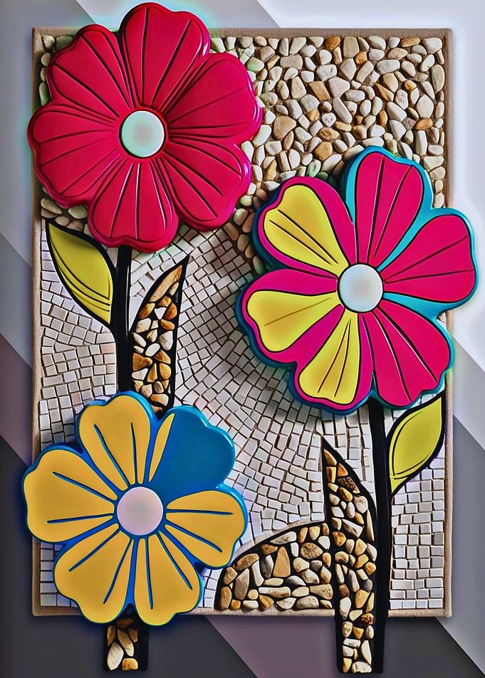Mosaic Flower Art