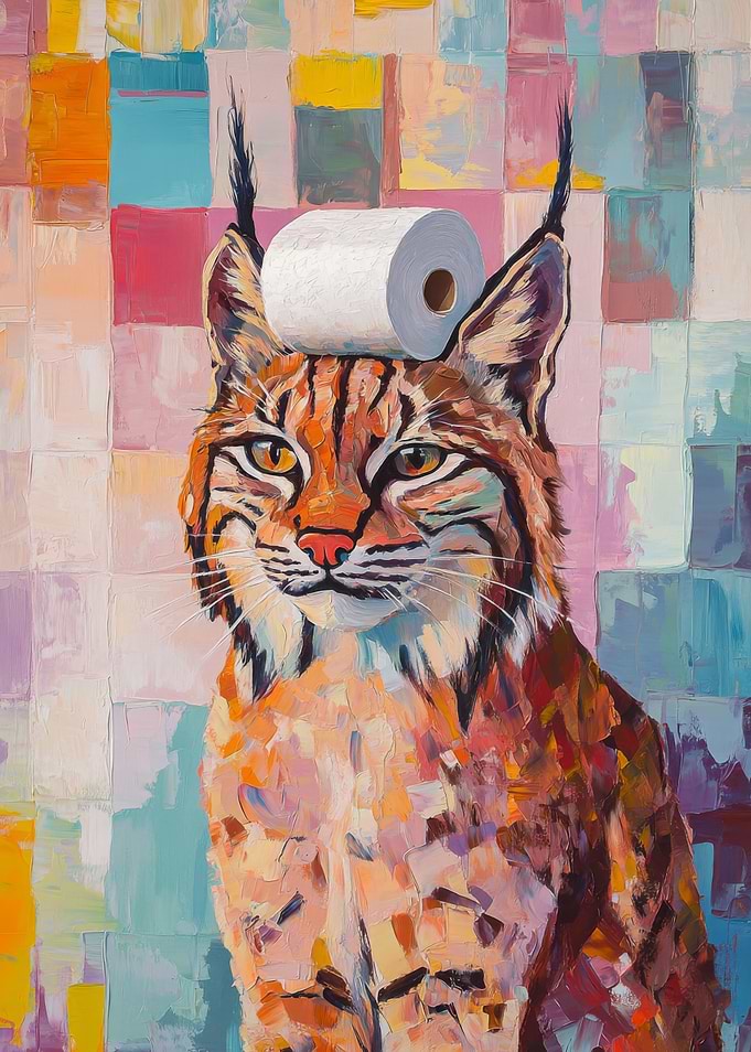 Lynx with Toilet Paper
