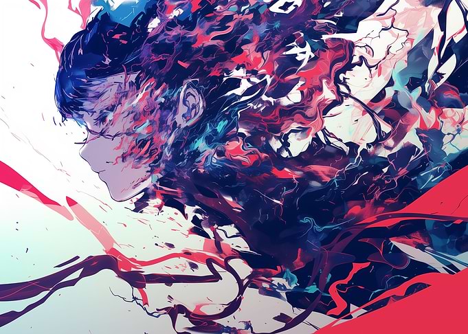 Abstract Anime Portrait