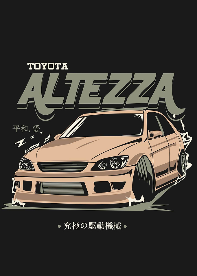 Toyota Altezza Car Illustration