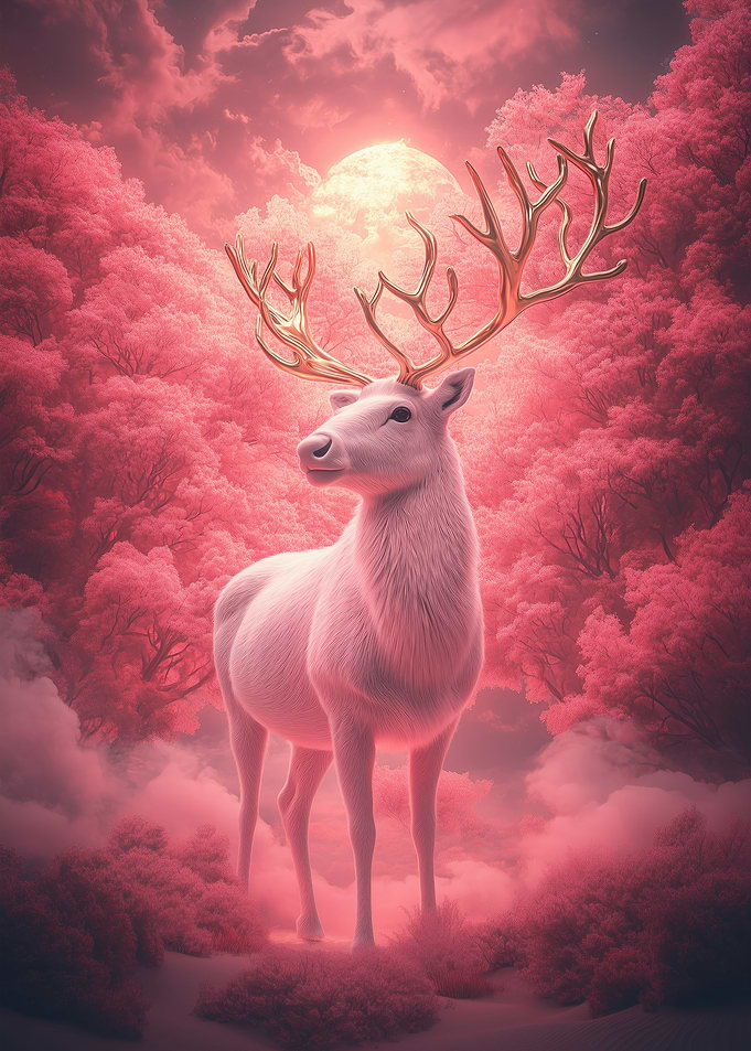 Golden Antlered Deer