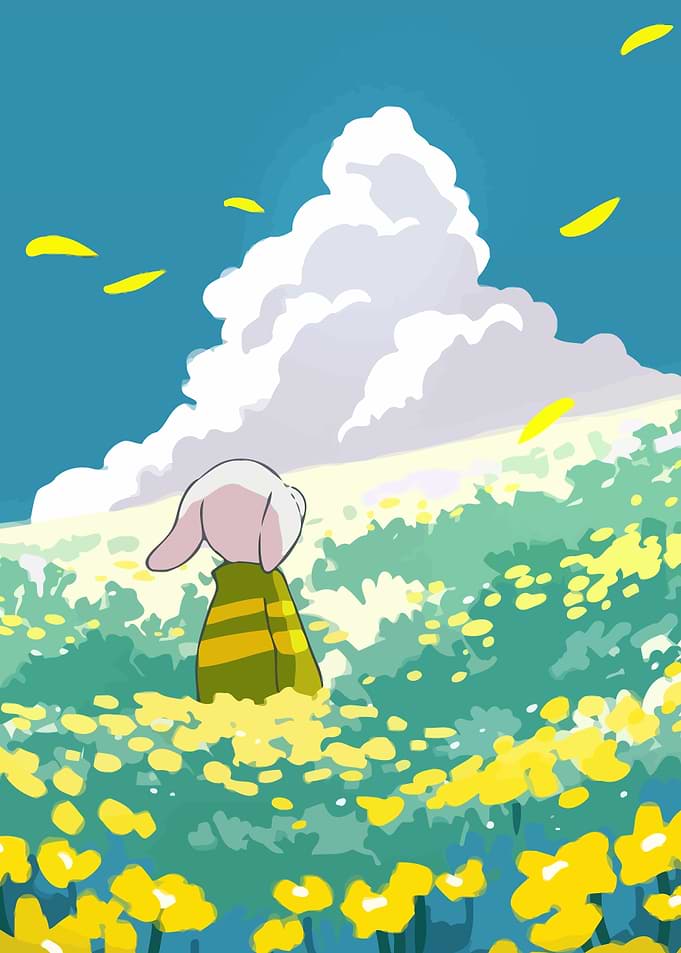 Undertale Asriel in Field