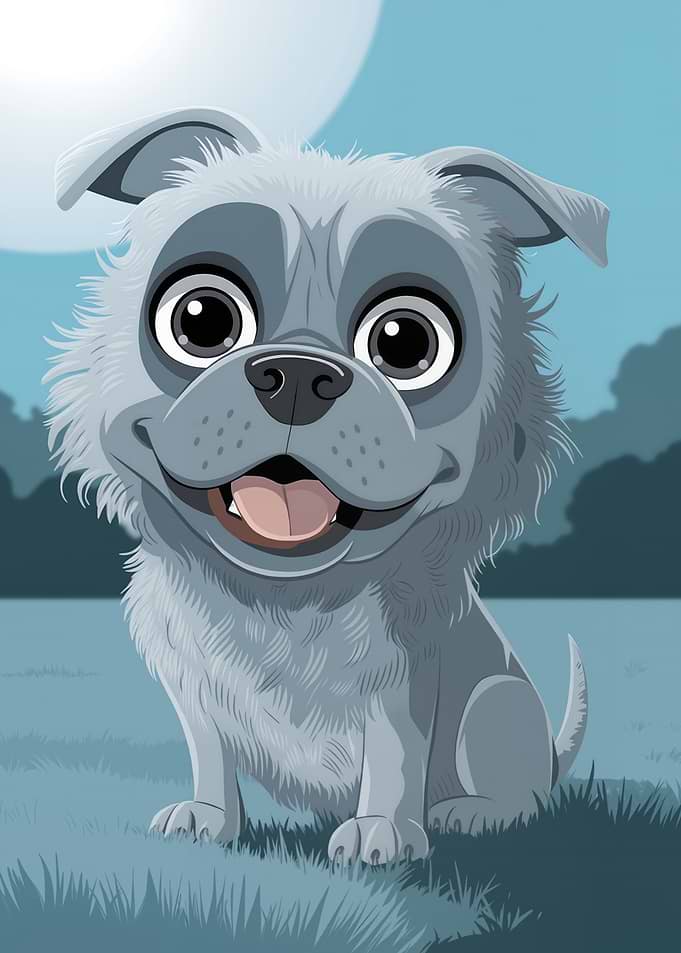 Cute Cartoon Puppy