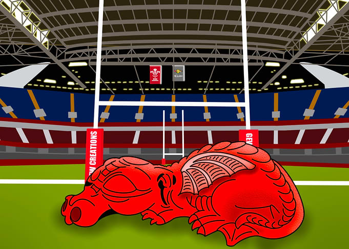 Rugby Dragon at Principality Stadium
