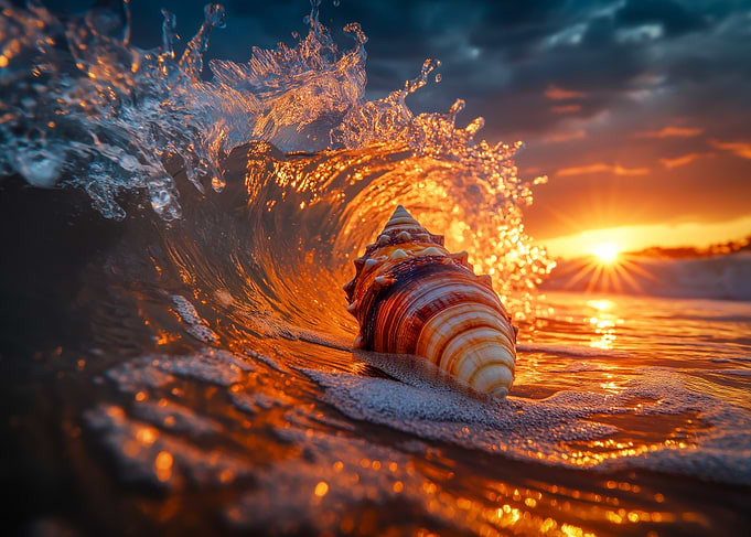 Seashell Sunset Wave