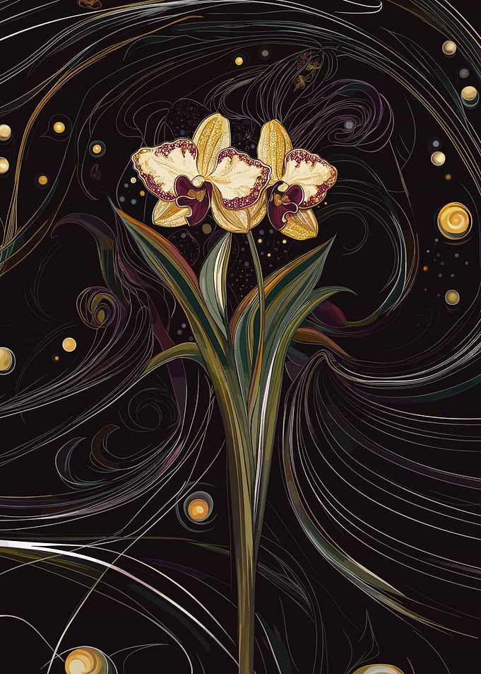 Orchid in Northern Lights