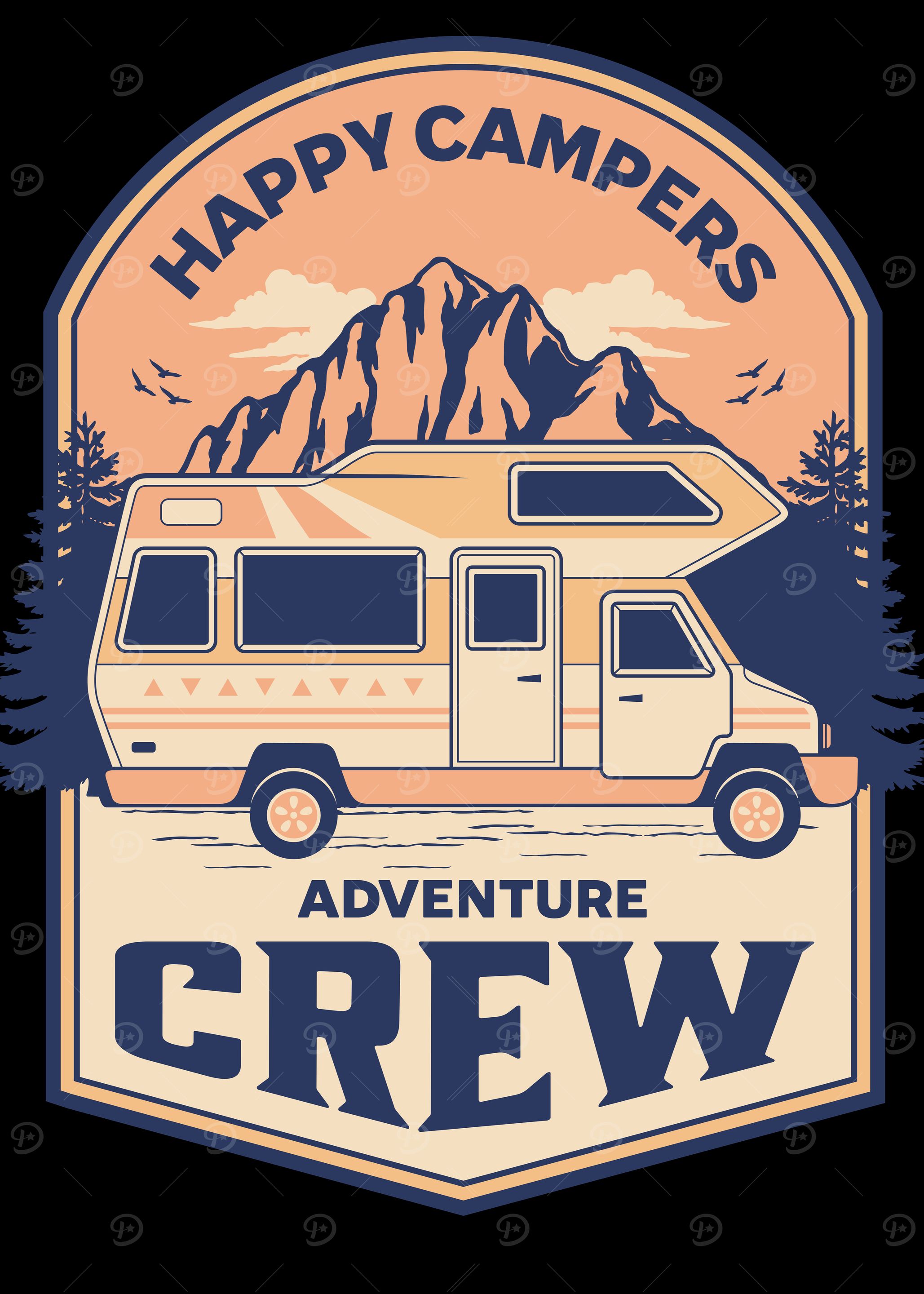 Happy Campers Adventure Crew Nature and Camping Fans