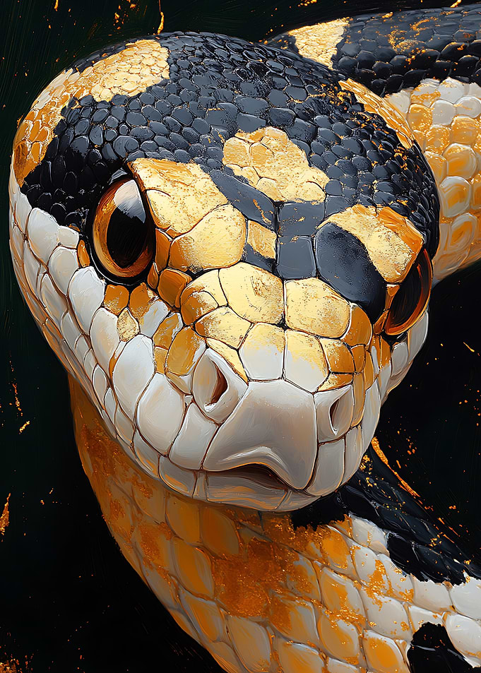 Golden Snake Portrait