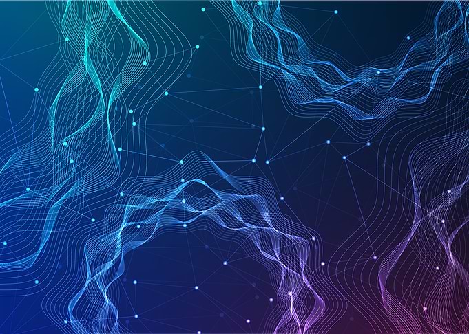 Abstract Blue and Purple Waves