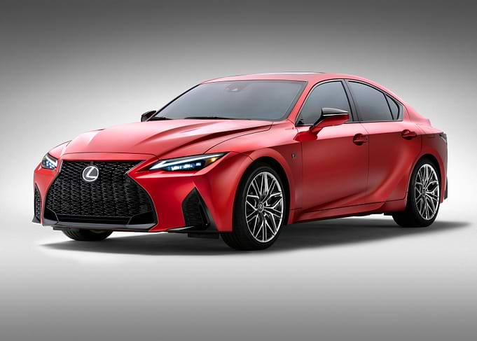 Red Lexus IS Sedan
