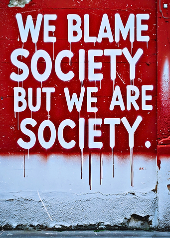 We Blame Society Graffiti