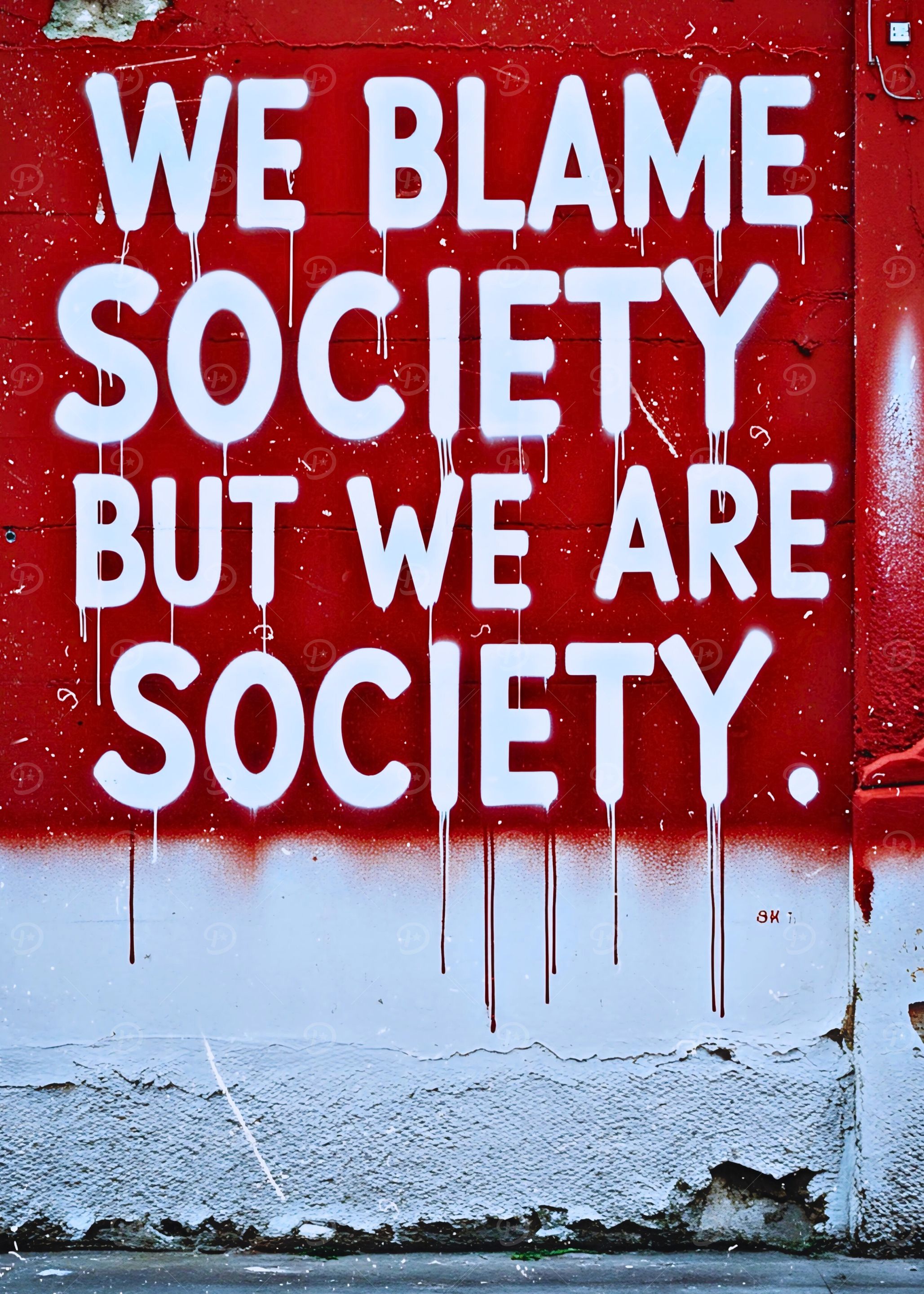 We Blame Society Graffiti