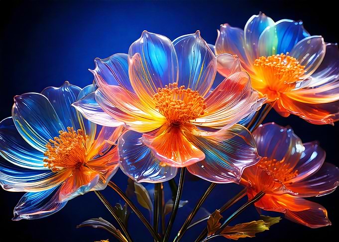 Glass Flower Bouquet 1