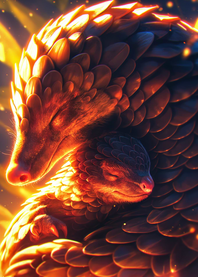 Pangolin Family Portrait