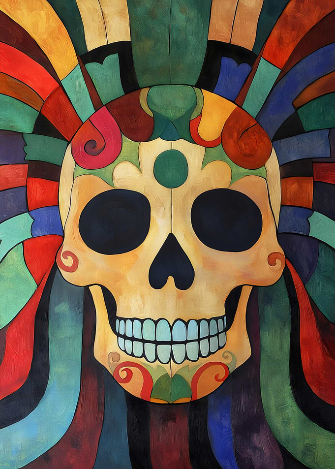 Colorful Sugar Skull