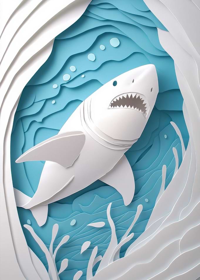 Papercraft Shark