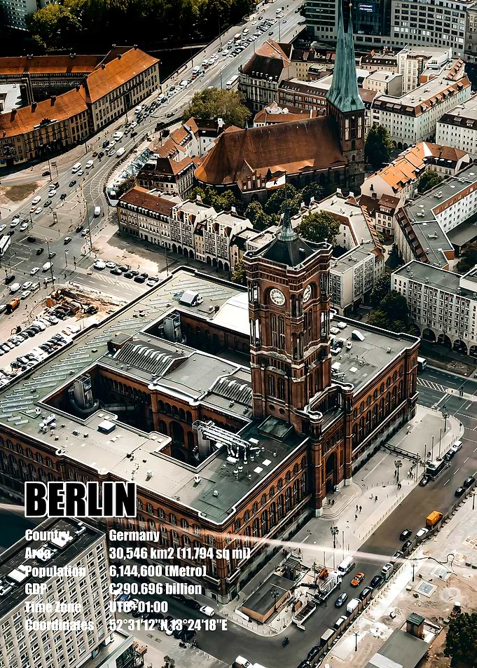 Berlin Cityscape Aerial View