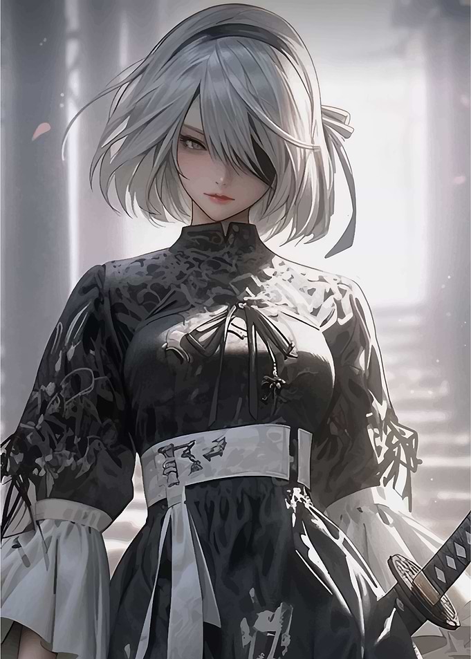 2B Anime Character Art