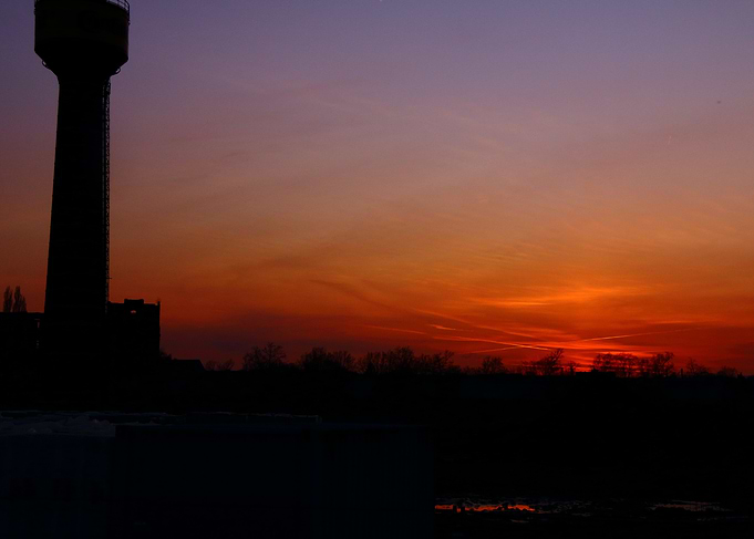 Water Tower Sunset