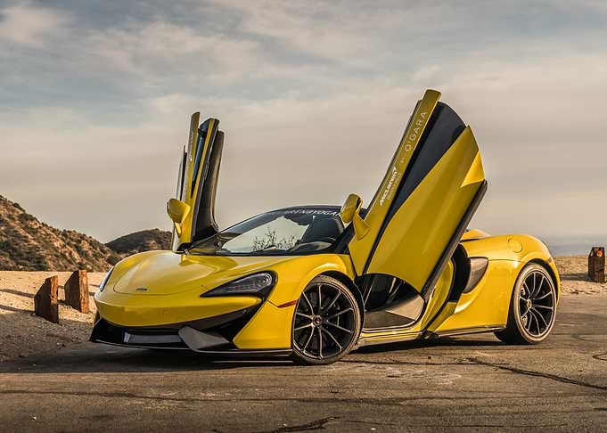 Yellow McLaren 570S