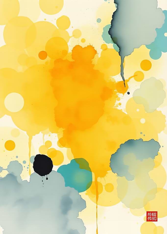 Abstract Watercolor Splashes