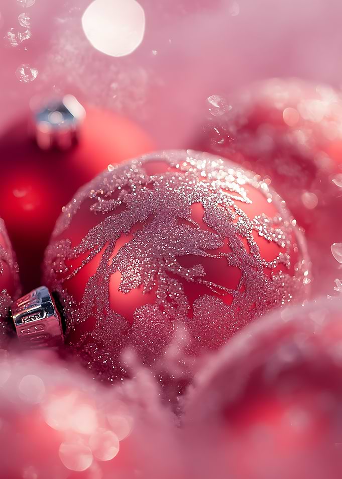 Red Glitter Christmas Ornament